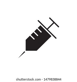 flat glyph injection icon. Logo element illustration. injection design. vector eps 10 . injection concept. Can be used in web and mobile . 