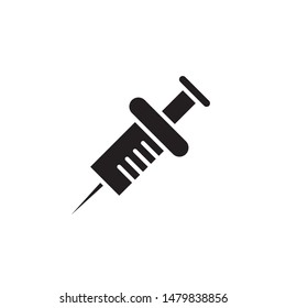 flat glyph injection icon. Logo element illustration. injection design. vector eps 10 . injection concept. Can be used in web and mobile . 