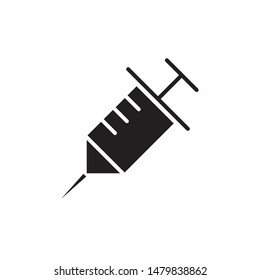 flat glyph injection icon. Logo element illustration. injection design. vector eps 10 . injection concept. Can be used in web and mobile . 