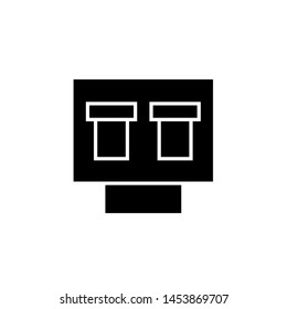 flat glyph mail, news, envelope, message icon symbol sign, logo template, vector, eps 10