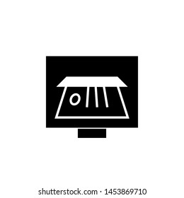 flat glyph mail, news, envelope, message icon symbol sign, logo template, vector, eps 10