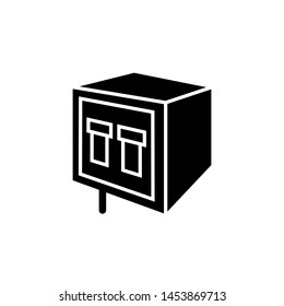 flat glyph mail, news, envelope, message icon symbol sign, logo template, vector, eps 10