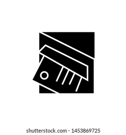 flat glyph mail, news, envelope, message icon symbol sign, logo template, vector, eps 10