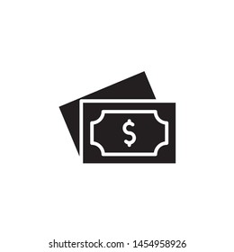 flat glyph paper money icon symbol sign, logo template, vector, eps 10