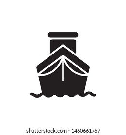 flat glyph ship cargo icon symbol sign, logo template, vector, eps 10