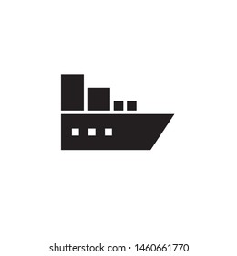 flat glyph ship cargo icon symbol sign, logo template, vector, eps 10