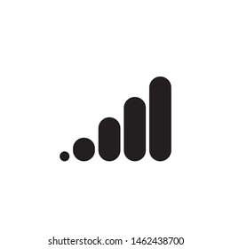 flat glyph signal data mobile single icon symbol sign, logo template, vector, eps 10