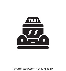flat glyph taxi icon symbol sign, logo template, vector, eps 10