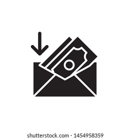 flat glyph transfer money icon symbol sign, logo template, vector, eps 10