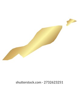 Flat Gold Anguilla Simple Map Banner Background