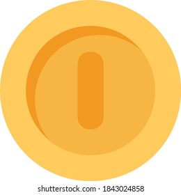 Flat Gold Coin - Coins - Coin Illustration 