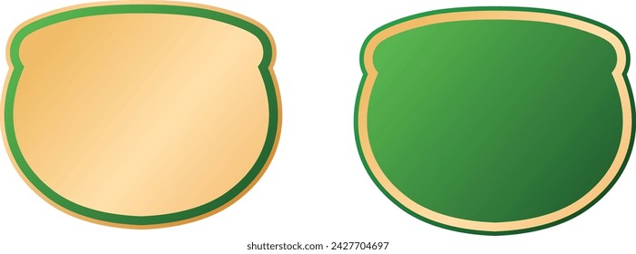 Flat gold green leprechauns pot vector illustration element for St. Patricks Day Irish holiday concept
