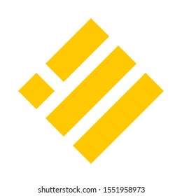 Flat gold icon Binance USD (BUSD) coin.