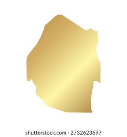Flat Gold Swaziland Simple Map Banner Background