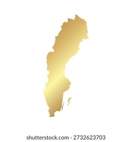 Flat Gold Sweden Simple Map Banner Background
