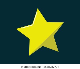 Flat golden star icon Universal golden star icon