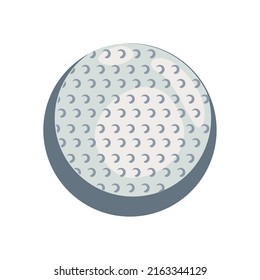 diseño de pelota de golf plana sobre blanco