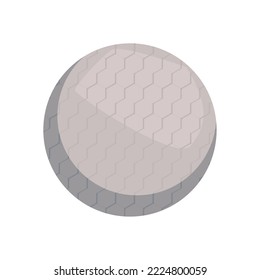 flat golf ball over white