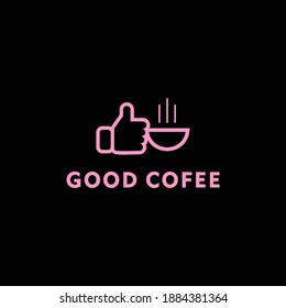 logotipo de icono de café plano