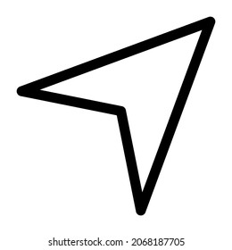 flat gps icon, black color, great for UI designers, websites, apps, etc.