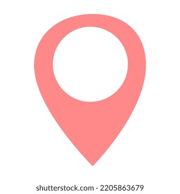 Flat GPS location sign symbol
