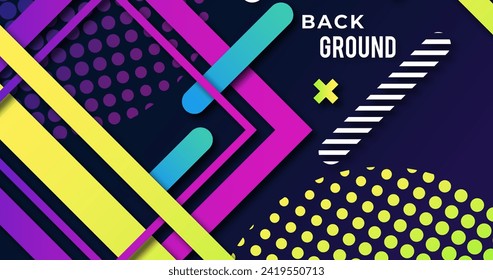 Flat gradient geometric shapes backgroundvector design in eps 10