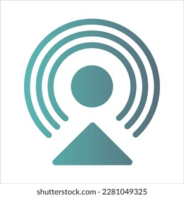 Flat Gradient Icon Logo Ilustration Vektor Isolate, Networking and Technology Icon - Set.Suitable for web Design,Logo,App