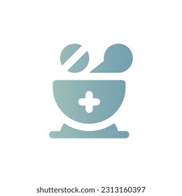 Ilustración del logotipo del icono de gradiente plano Vektor Isolate,Icono del hospital y de la salud - Set.Adecuado para el diseño web, logotipo,aplicación