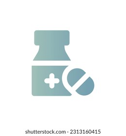 Flaches Farbsymbol Logo, Vektorgrafik Vektor Isolate, Krankenhaus- und Gesundheitssymbol - Set.Geeignet für Webdesign,Logo,App
