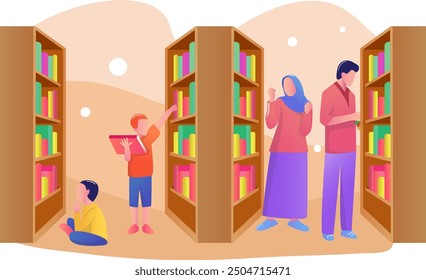 Flat Gradient Library Design Creative