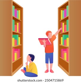 Flat Gradient Library Design Creative