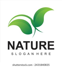 Flat gradient nature concept logotype