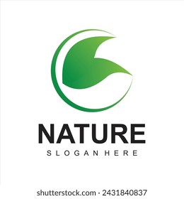 Flat gradient nature concept logotype