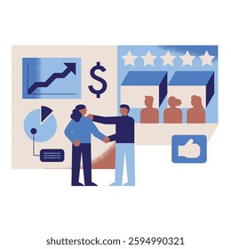 Flat Grainy Texture Business Corporate Company Brainstorming