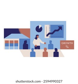 Flat Grainy Texture Business Corporate Company Brainstorming