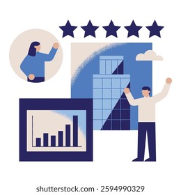 Flat Grainy Texture Business Corporate Company Brainstorming