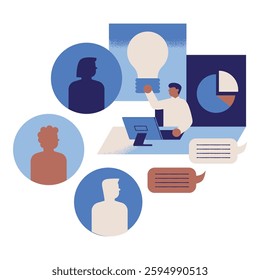 Flat Grainy Texture Business Corporate Company Brainstorming