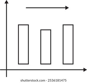 A flat graph with no upward or downward trend