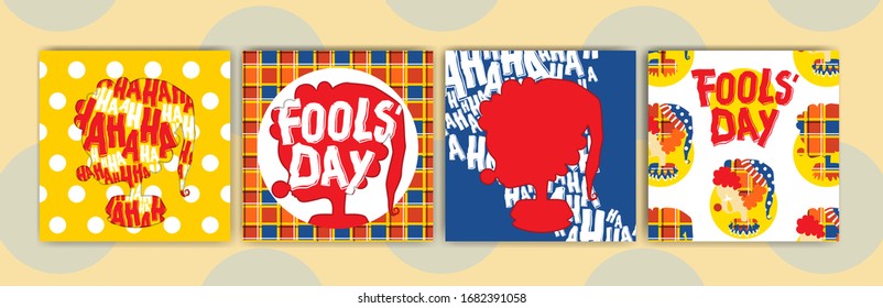 flat graphic april fools day with holiday colours
