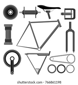 flat graphic bicycle vector