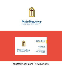 Flat Grave  Logo and Visiting Card Template. Busienss Concept Logo Design