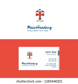 Flat Grave Logo and Visiting Card Template. Busienss Concept Logo Design