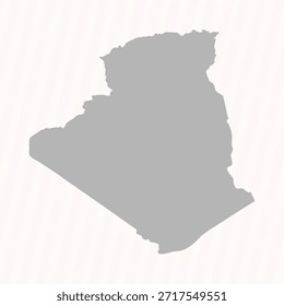 Flat Gray Algeria Map Banner Background