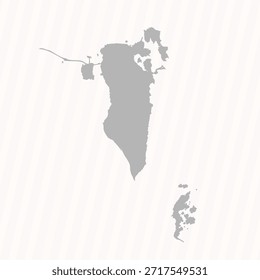 Flat Gray Bahrain Map Banner Background