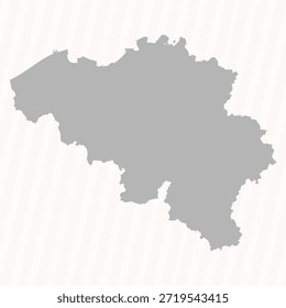 Flat Gray Belgium Map Banner Background