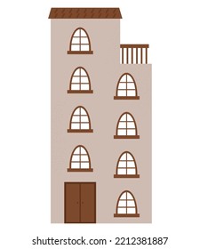 flat gray building over white