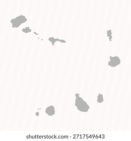 Plano Cinza Cabo Verde Mapa Banner Background