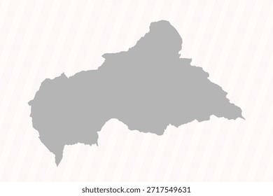 Flachgrau Zentralafrikanische Republik Karte Banner Hintergrund
