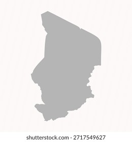 Flat Gray Chad Map Banner Background