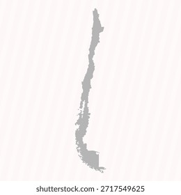 Flat Gray Chile Map Banner Background